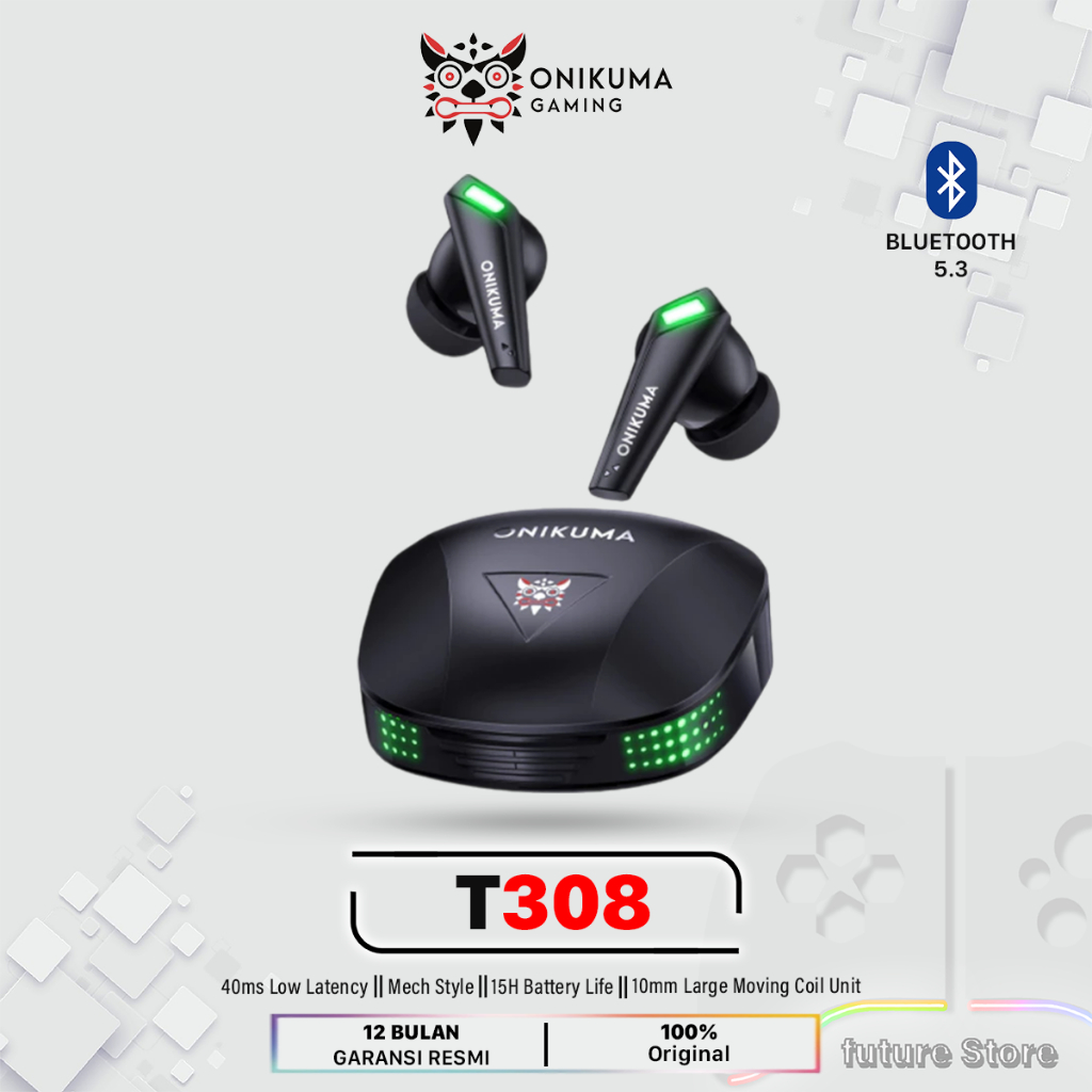 ONIKUMA TWS  Headset Bluetooth TWS Gaming Earphone Kedap Suara Headphone - Stereo Gaming & Music Hea