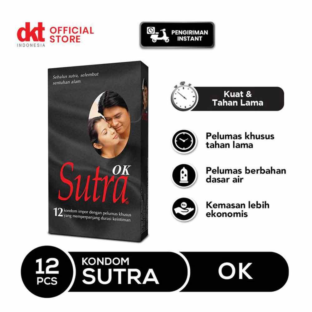 [oddsolshop] pekanbaru/Sutra OK Hitam 12 PCS Kondom Dengan Pelumas Tahan Lama Water Base Condom