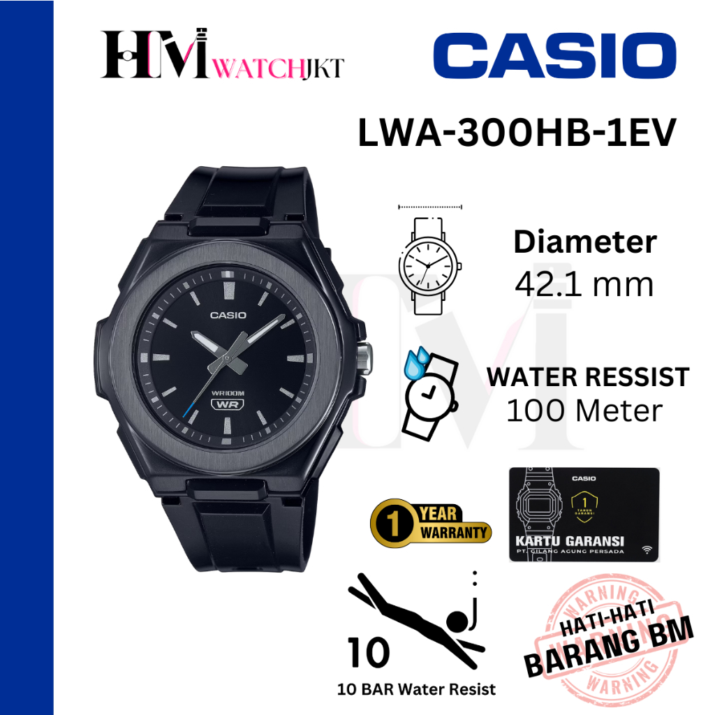 CASIO LWA-300HB-1EVDF Jam Tangan Wanita Original Analog Antiair LWA-300HB-1EV