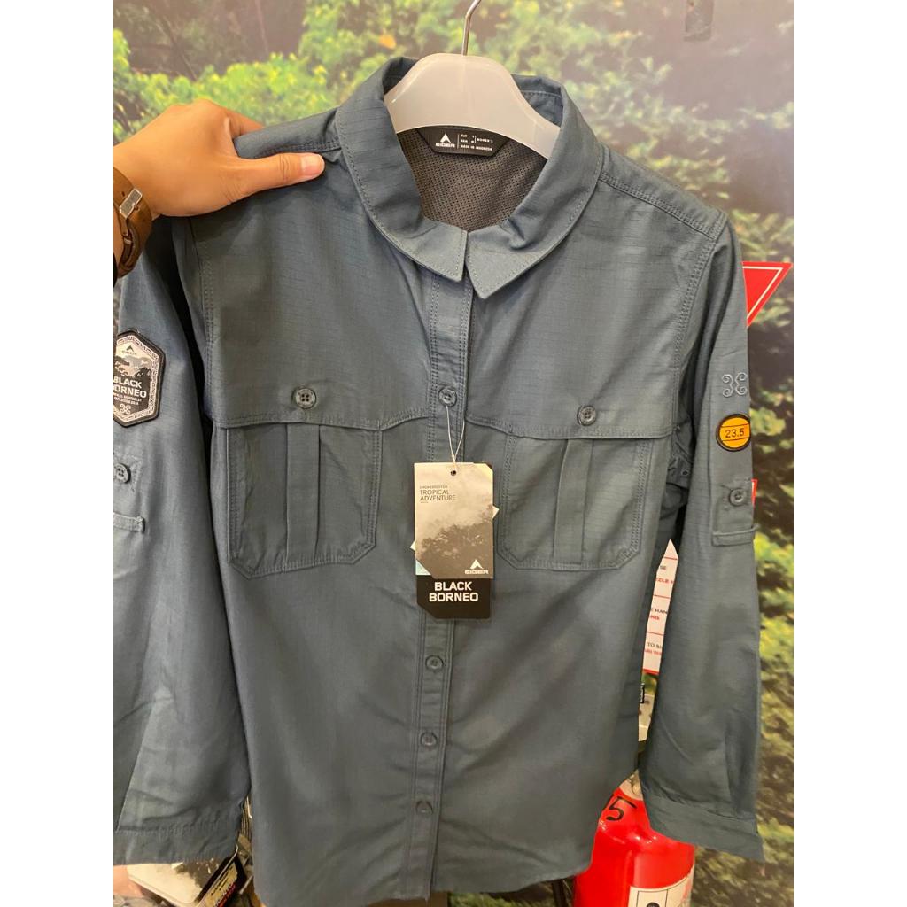 KEMEJA WANITA AMBITION TROPIC WS BLACK BORNEO