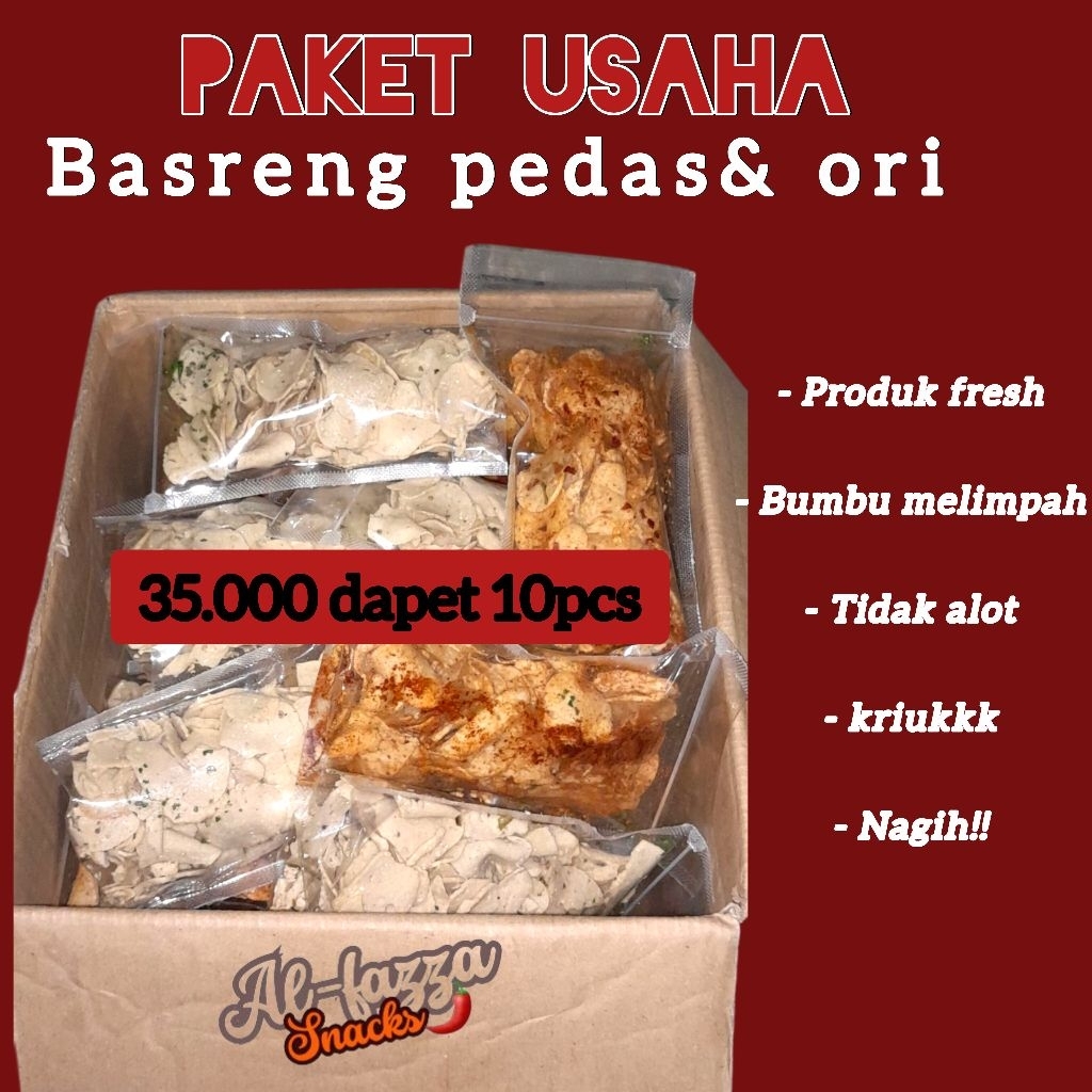 

35.000 dapat 10pcs basreng koin/pipih daunjeruk