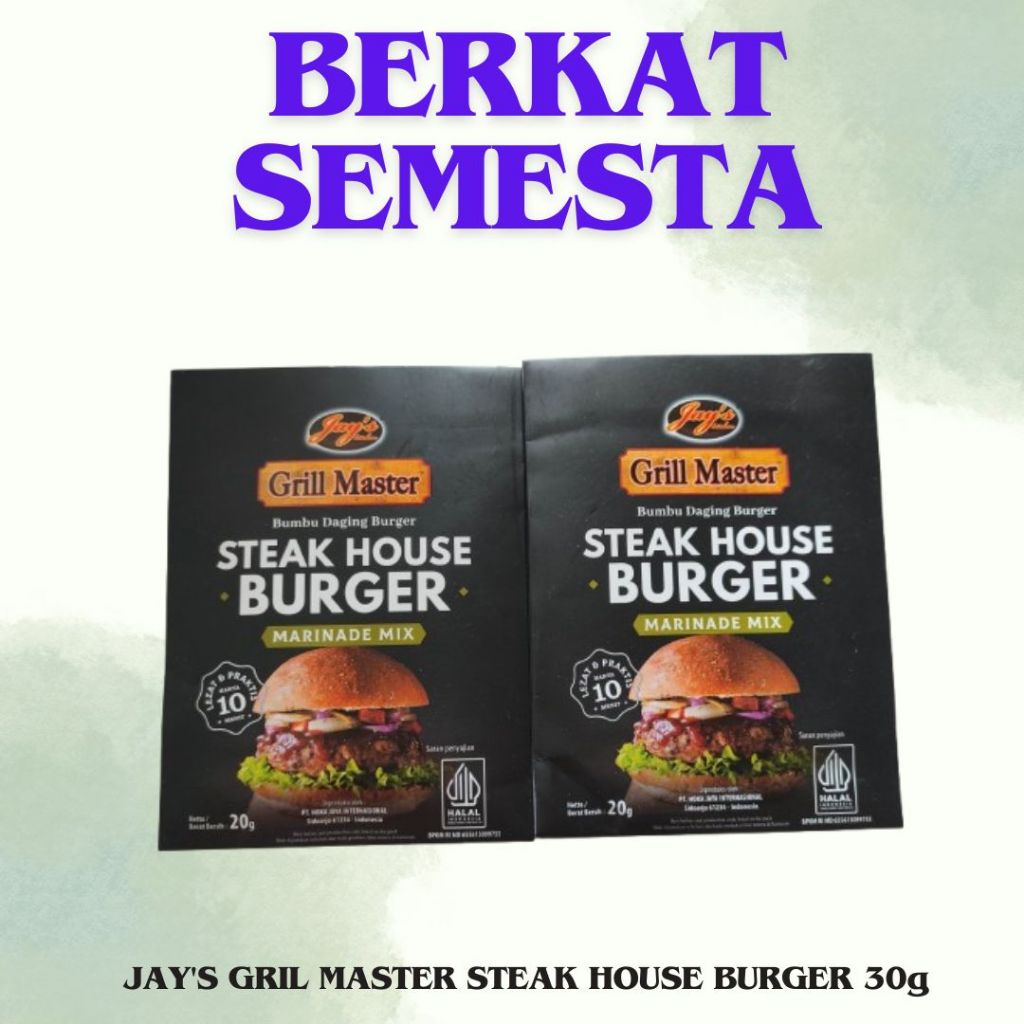 

JAY'S GRIL MASTER STEAK HOUSE BURGER 30g