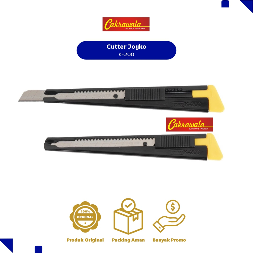 

Joyko Cutter K-200 | Cutter Besar Gagang Anti Slip | Pemotong Kertas Serbaguna | Alat Tulis Kantor