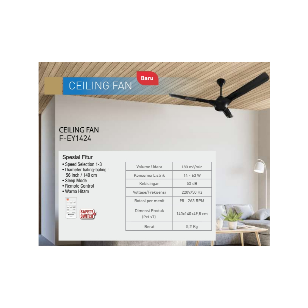 Ceiling Fan Remote Panasonic FEY 1424