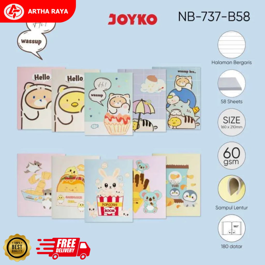 

BUKU TULIS JOYKO 58 LEMBAR 1 PACK