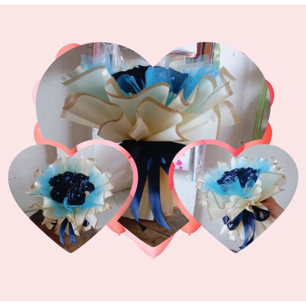 

buket pita satin 7 tangkai/round buket pita satin