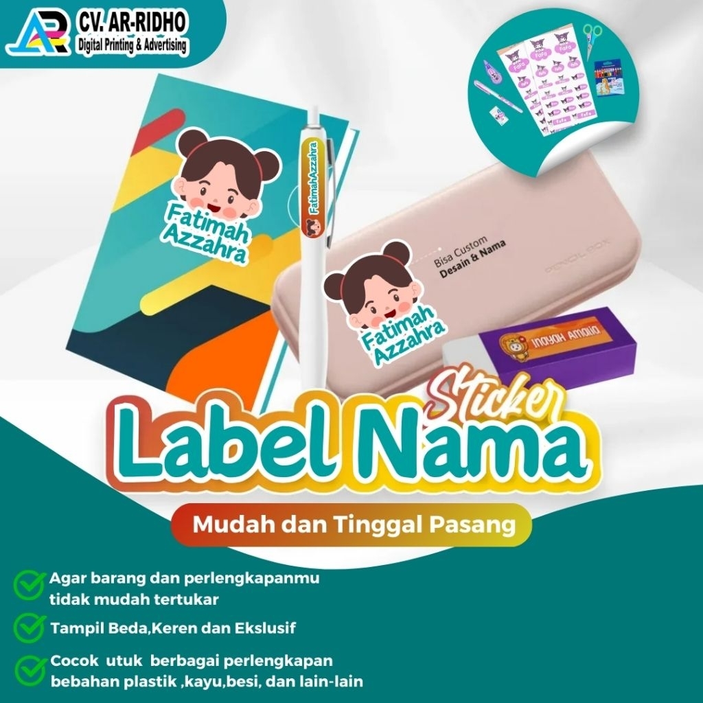 

Cetak Stiker Buku Sekolah/Stiker Buku Costum/Cetak Stiker