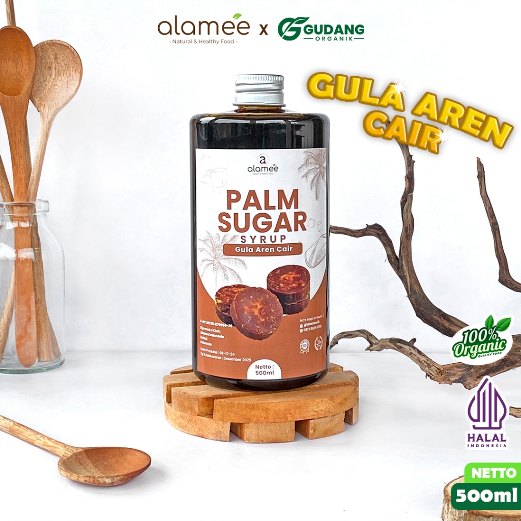 

ALAMEE Gula Aren Cair Organik Murni Pure Palm Sugar Syrup High Quality 500ML