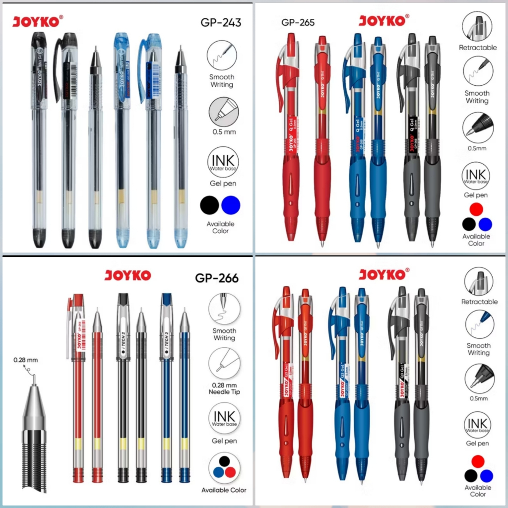

Joyko Pena 1 PCS Pulpen Gel Pen GP 265 - GP 265NT - GP 266 - GP 243