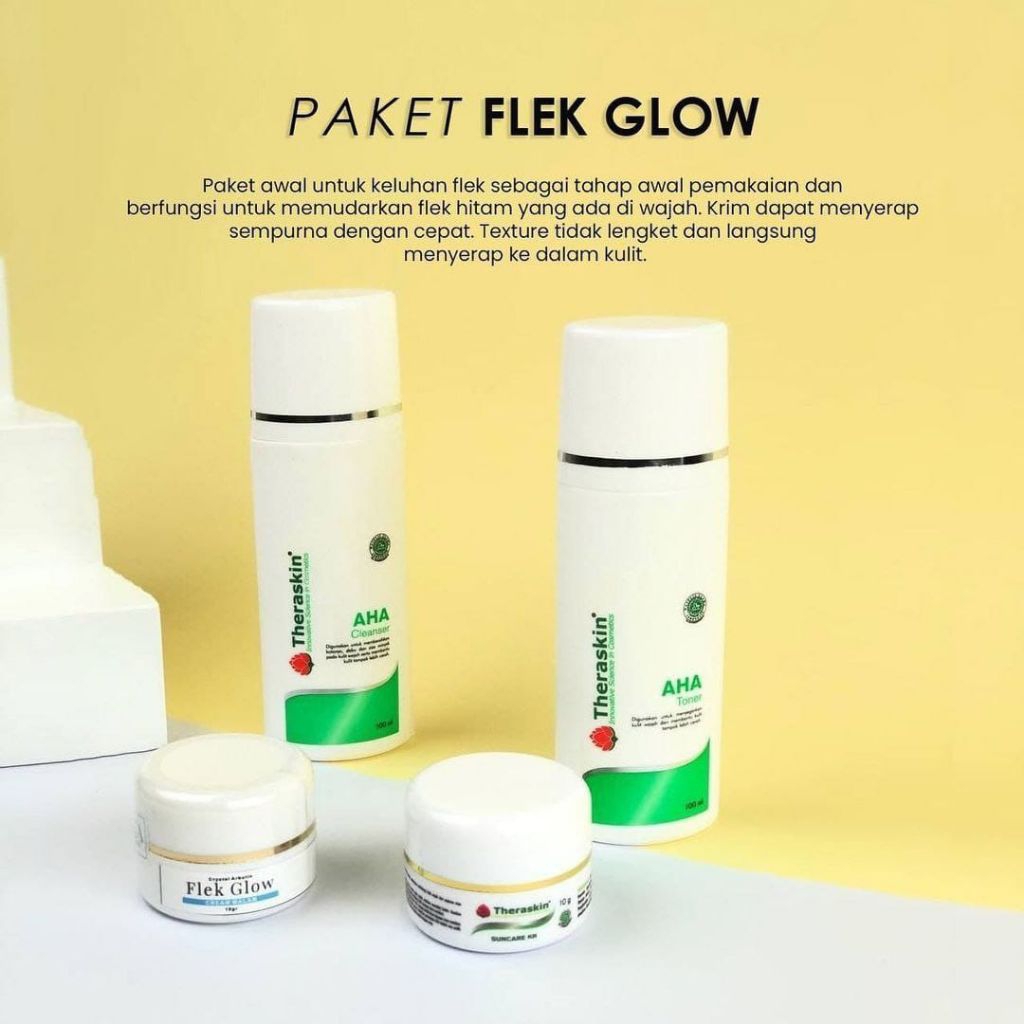Paket theraskin flek glow crystal arbutin isi 4
