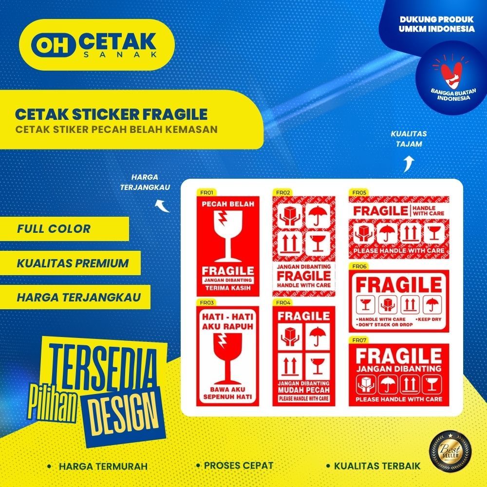 

Sticker Fragile Kualitas Baik - Label Pengiriman Olshop Awas Pecah Belah