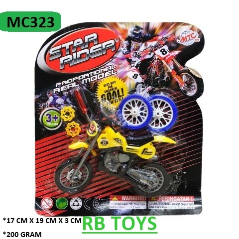 MAINAN ANAK LAKI LAKI MOTOR TRAIL + BAN SERAP MC323