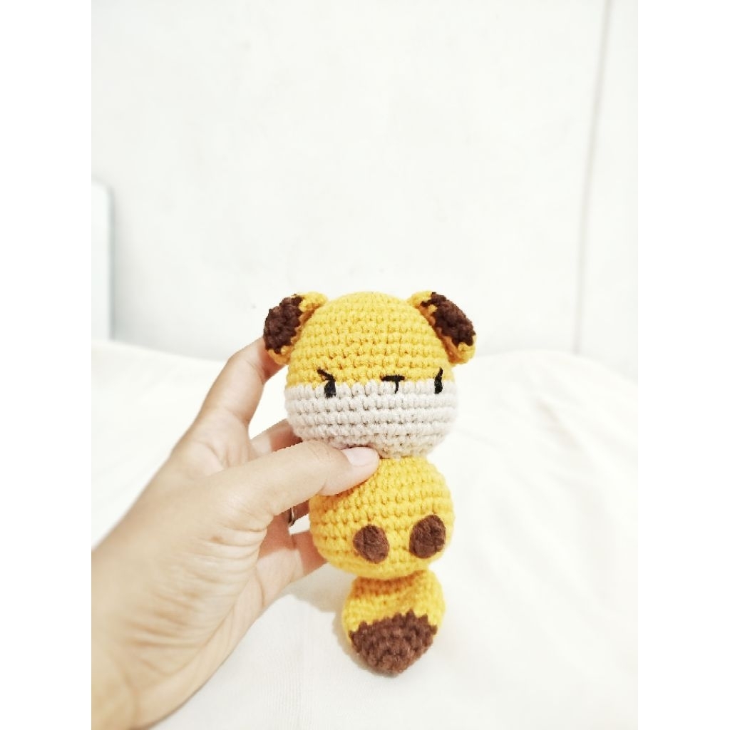 Gantungan Kunci, Gantungan Tas, Bag Charm, Keychain Bentuk Baby Serigala Ukuran kurang lebih 15 cm