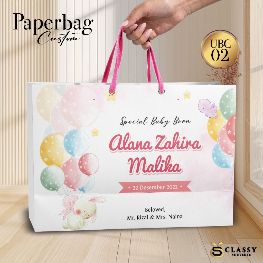 

PAPERBAG BIRTHDAY CUSTOM NAMA LUCU - TAS PAPER BAG ULANG TAHUN BAHAN BRIEF CARD