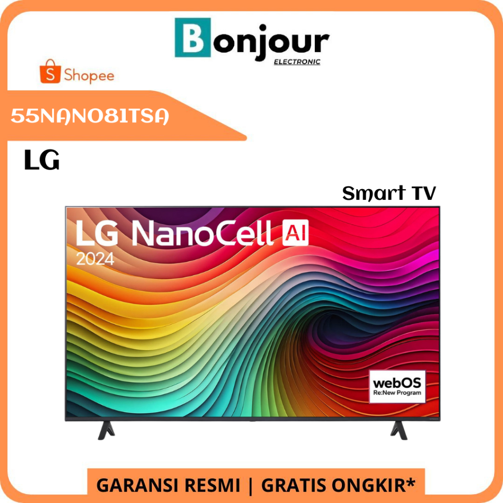 TV LG NanoCell 55 Inch Smart TV LG NANO81 55 Inch 55NANO81TSA 4K HDR [ORI]