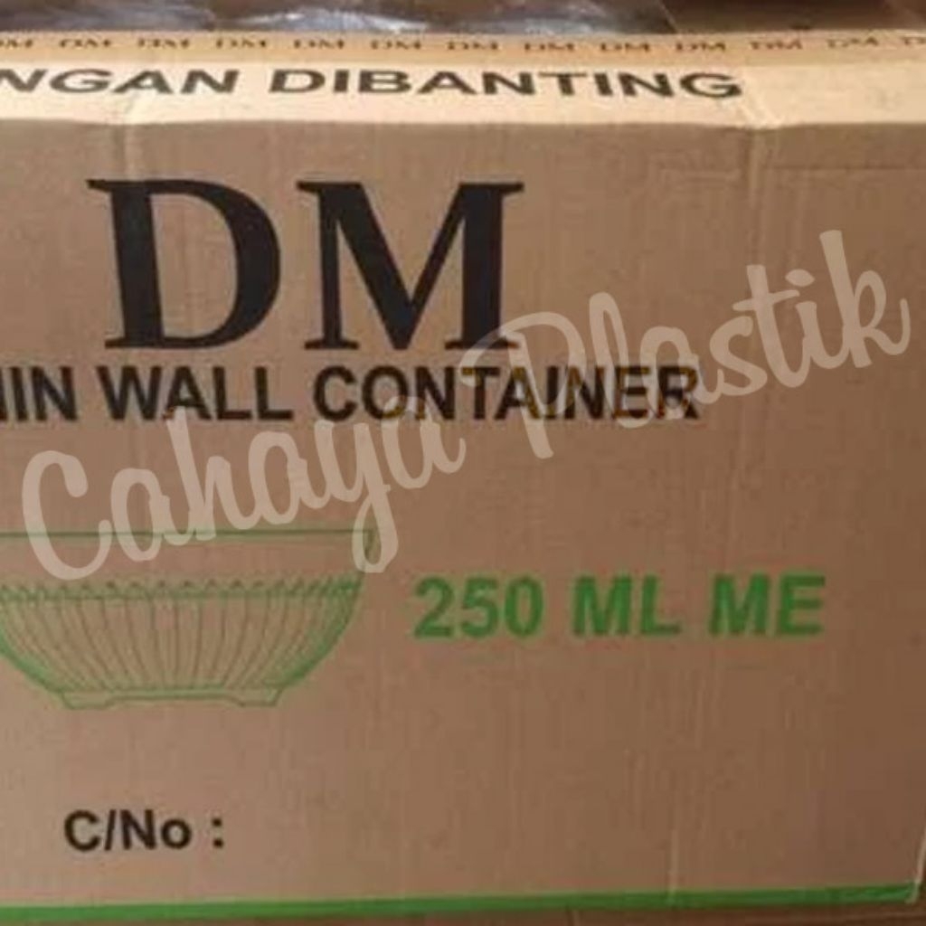 Thinwall mangkok ulir 250ml DM round bowl 250 me PER DUS / KARTON - mangkok plastik bulat 250 ml pud
