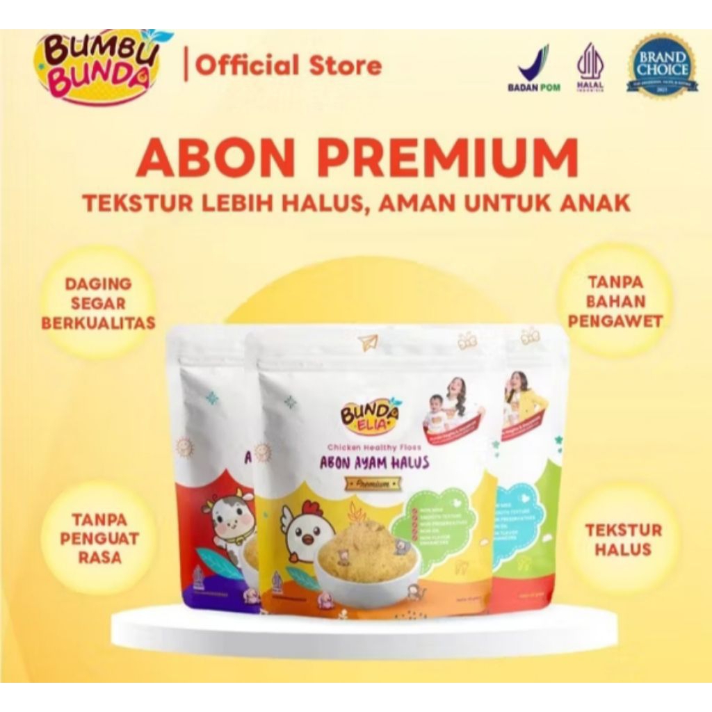 

Bumbu Bunda By Elia Abon Sehat 3x15gr Non MSG & Pengawet - MPASI Anak / Abon
