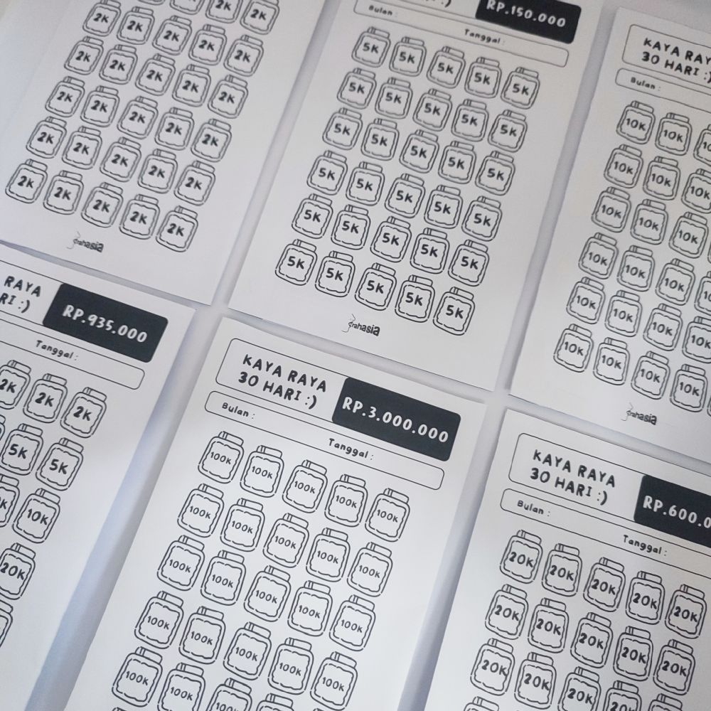 RAHASIA Kaya Raya Envelope / Amplop Uang / Amplop Tabungan Target