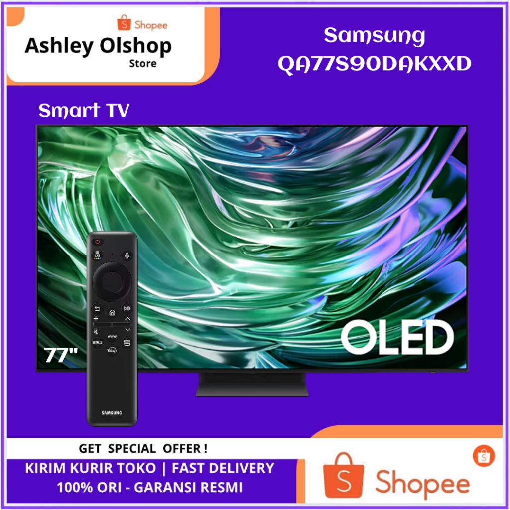 TV SAMSUNG 77S90D OLED 4K TIZEN OS SMART TV 77 INCH