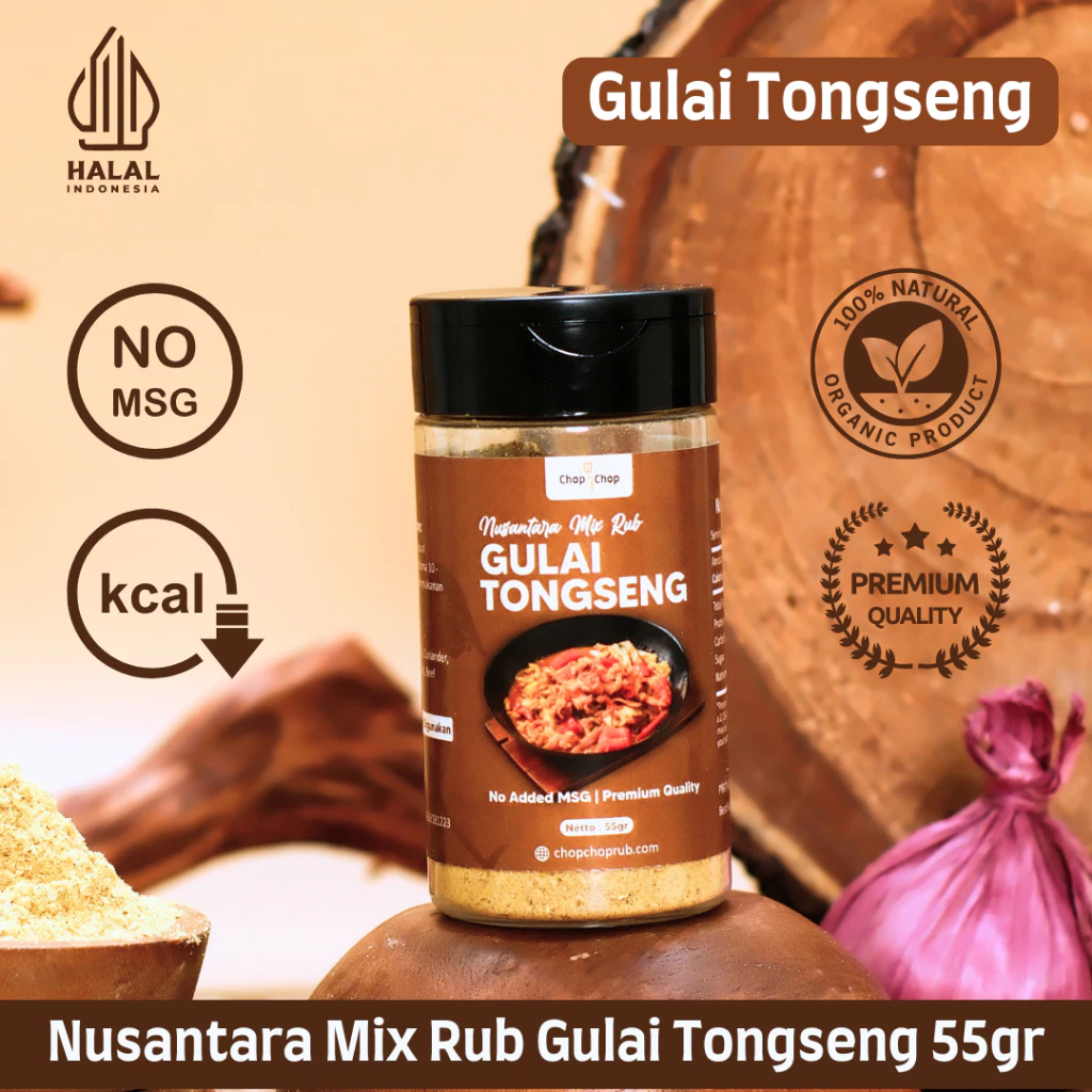 

SPkebab X Chopchop Nusantara Mix Rub Gulai Tongseng 55gr - Bumbu Serbaguna No Msg Untuk Diet, Bekal Anak, Bekal Suami KEBAB SHAWARMA