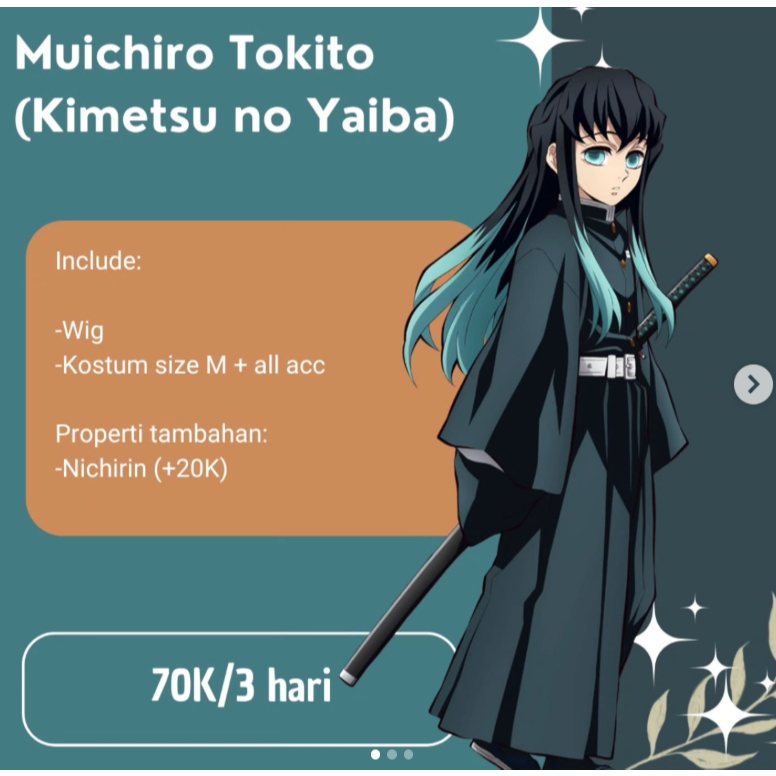 Rental Cosplay Muichiro Tokito (Kimetsu no Yaiba) HazukiRen Rentcos
