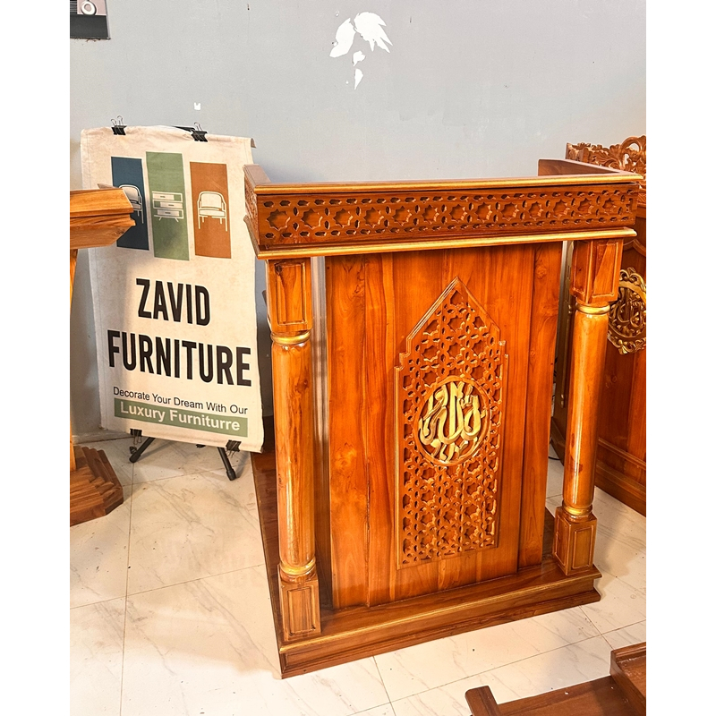 Podium Masjid Terbaru, Podium Masjid Kayu Jati, Podium Modern, Podium Kayu Jati, Podium Minimalis, M