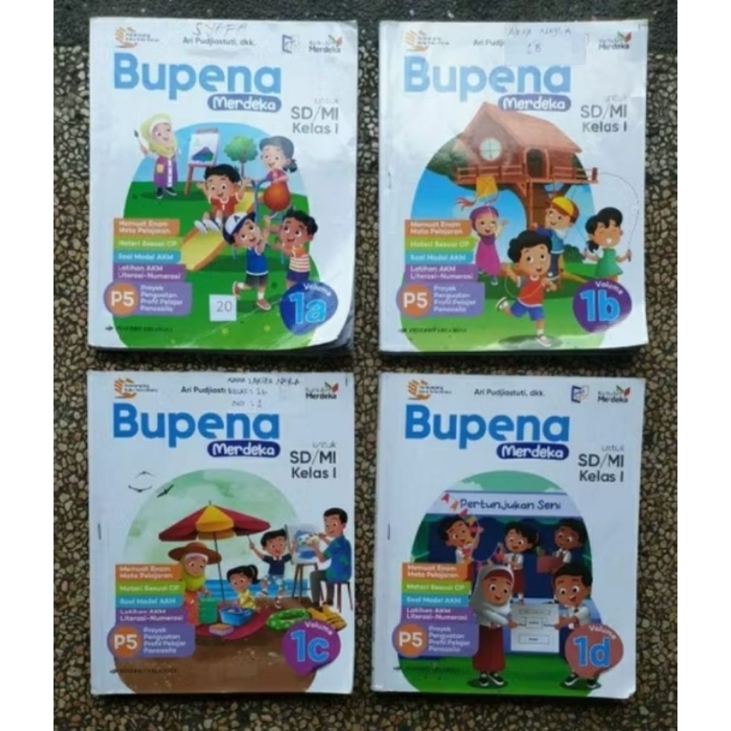 buku bekas bupena 1a.1b.1c.1d, kurikulum merdeka