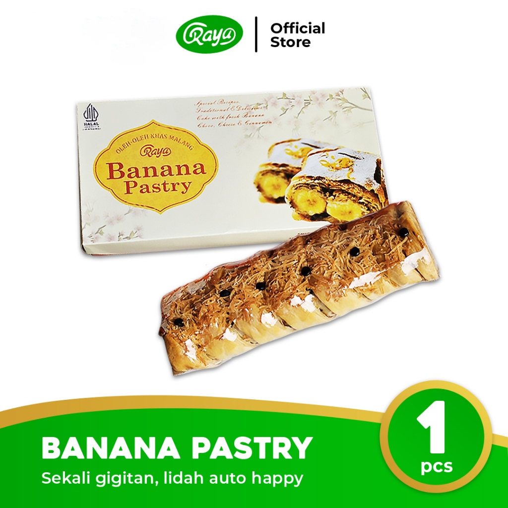 

Raya Banana Strudel – Strudel Pisang Pastry | Bahan Premium | Kue Gurih Oleh-Oleh Khas Malang