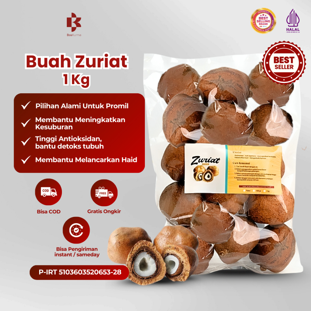 

Zuriat / Doum Mesir 1 Kg Buah Zuriat Promil Original HERBAL