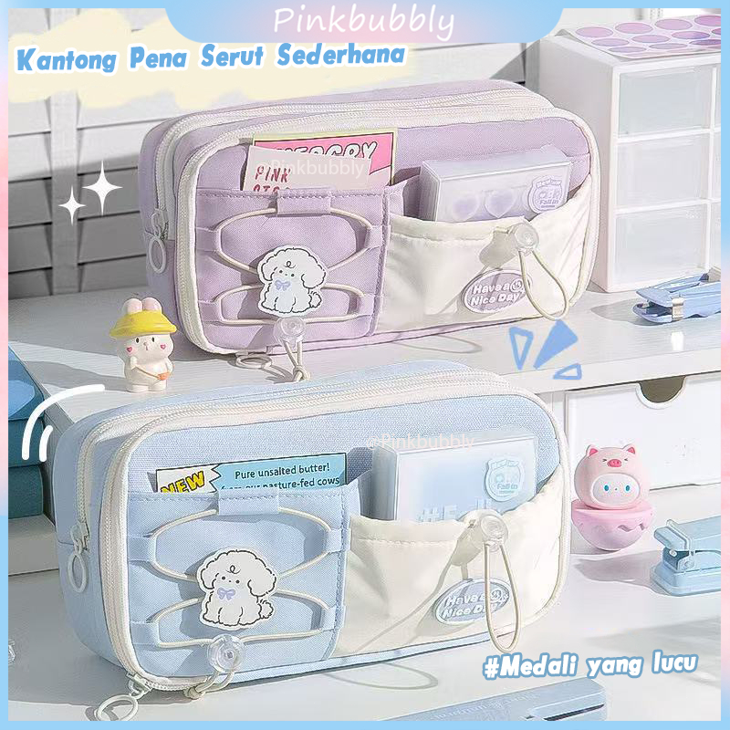 

Pinkbubbly.Kotak Pensil Lucu Tempat Pensil Dengan Kapasitas Besar Dengan Tali Dutum Ganda Lucu Dan Baru Alat Tulis Persediaan Kantor