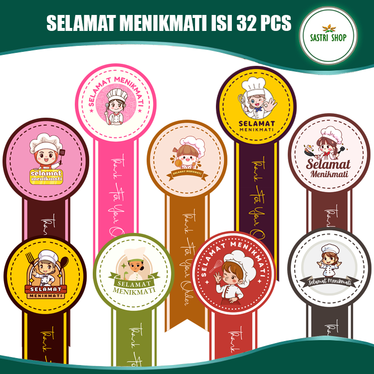 

Stiker Segel Makanan Stiker Hand Made Ukuran 10 cm x 3.8 cm Isi 32 pcs Stiker Label Murah!