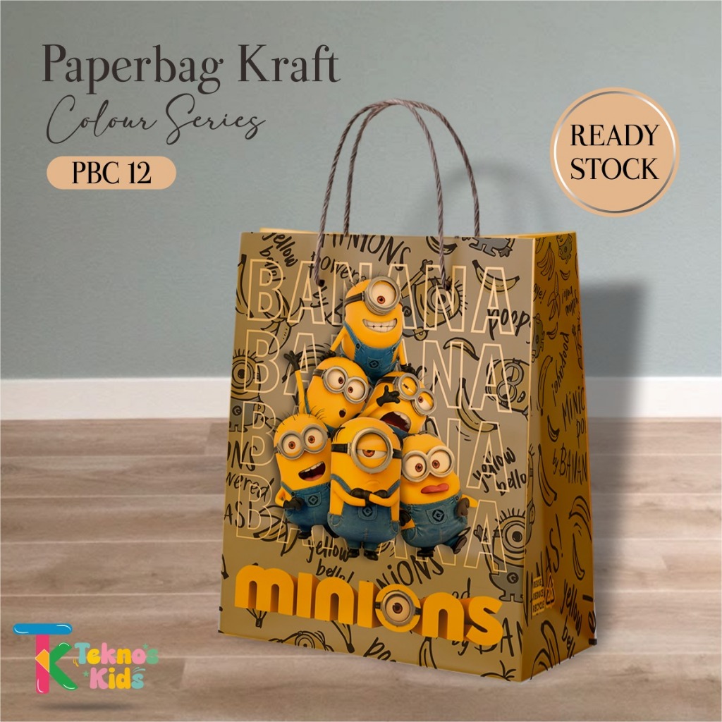 

Paper Bag Motif - Paper Bag Kraft Colour Ready Stock Normal - Paperbag ULTAH Unik & Lucu Terbaru