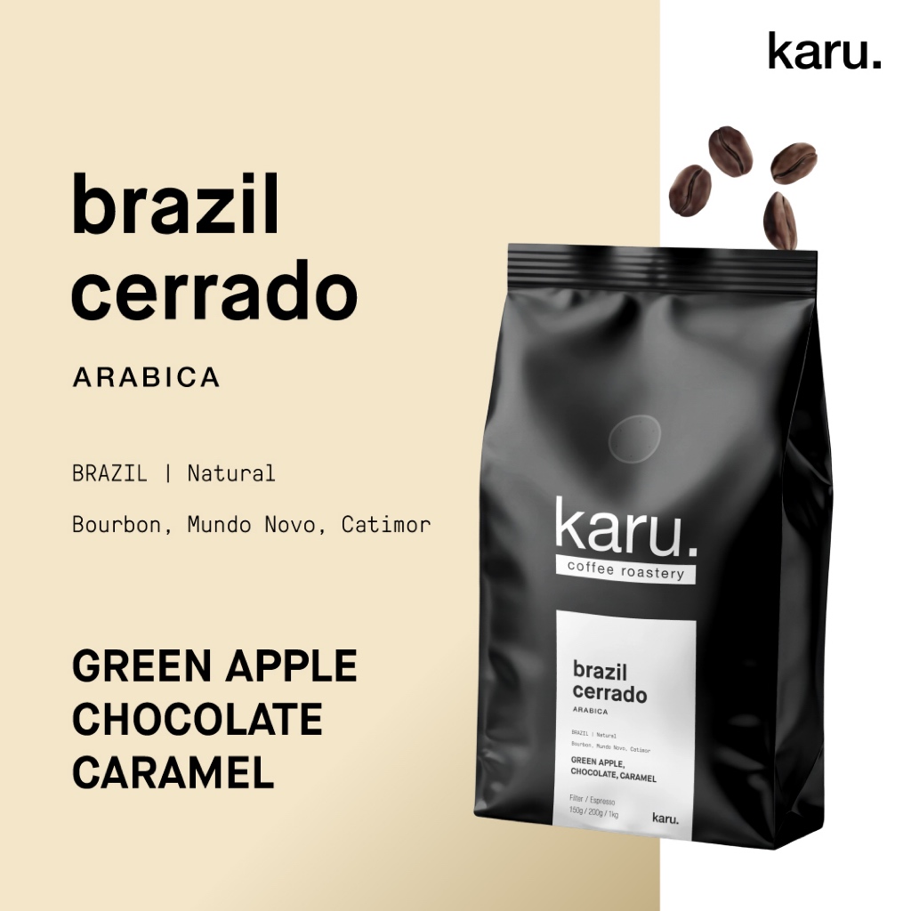 

Biji Kopi Arabica Brazil Cerrado Natural 1kg