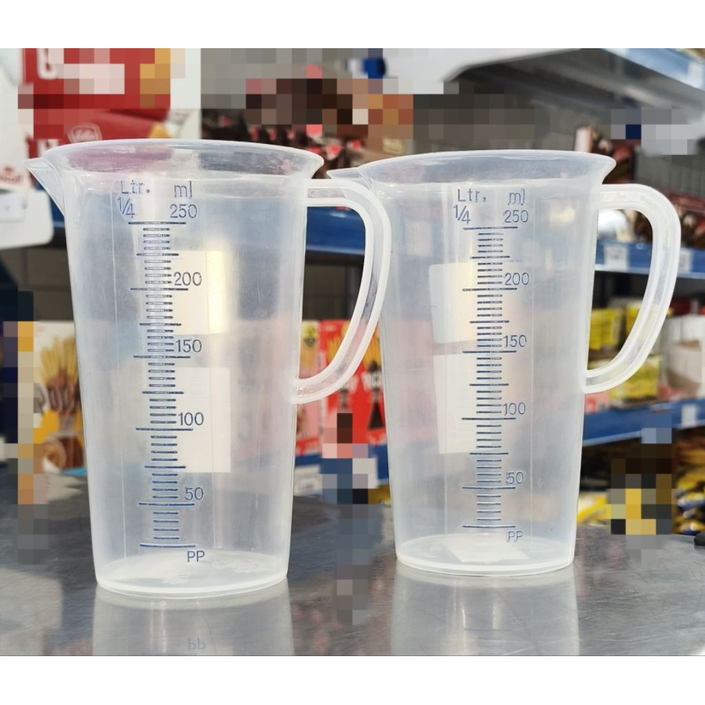 Gelas Takar 250ml Plastik Food Grade/Gelas Takar 250ml/Takaran Air/Gelas Plastik takar