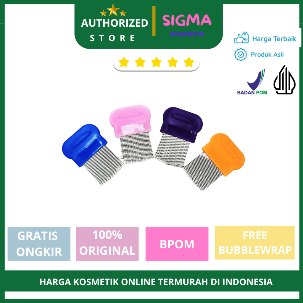 SIGMA KOSMETIK -  SISIR KUTU /  SISIR SERIT RAMBUT / SISIR KUTU BESI MAGNET