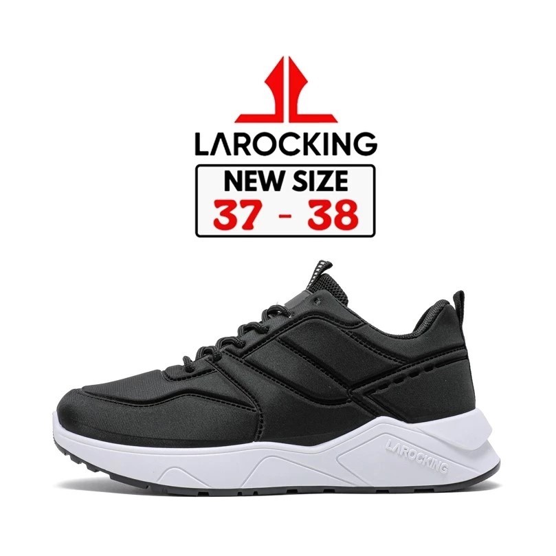 COD Promo Terbaru Larocking - Dexter Hitam Putih | Sepatu Sneakers Pria