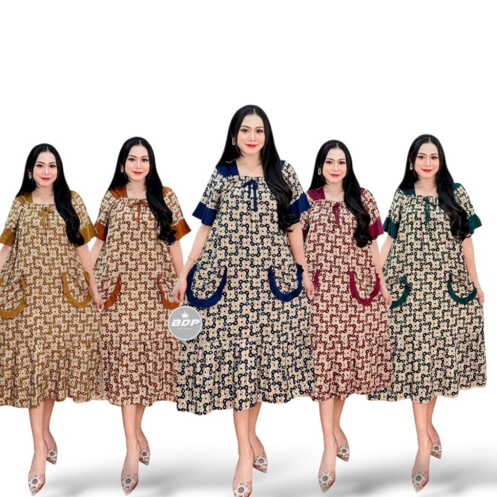 Batik Daster Batik Dress Elsa DianPutri Bahan Katun