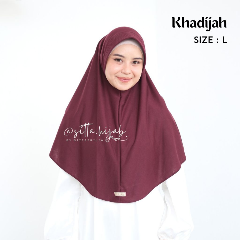 (PART.1) Jilbab Instan Ped Antem Khadijah Size L |  Hijab Bergo kaos instan