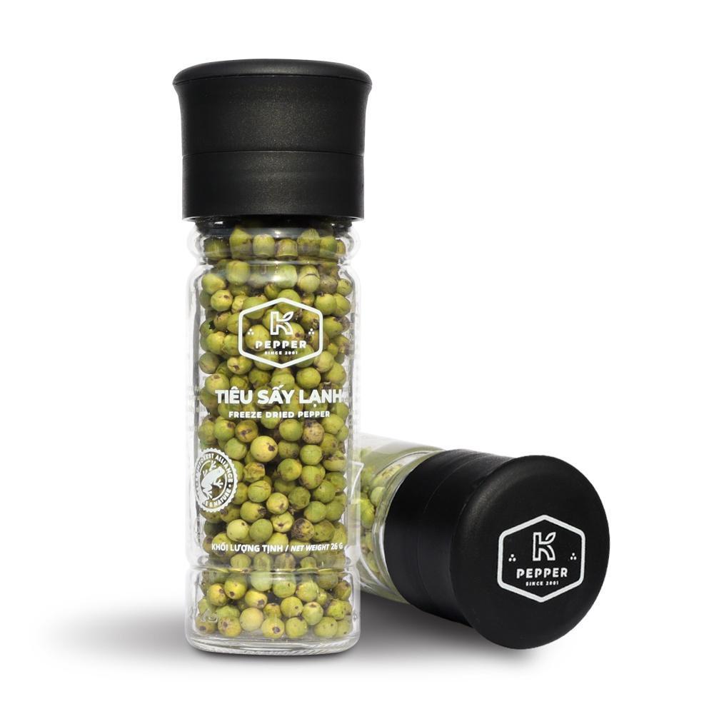 

K Pepper Green Peppercorn Grinder Pepper Lada Hijau Kering Utuh Vietnam