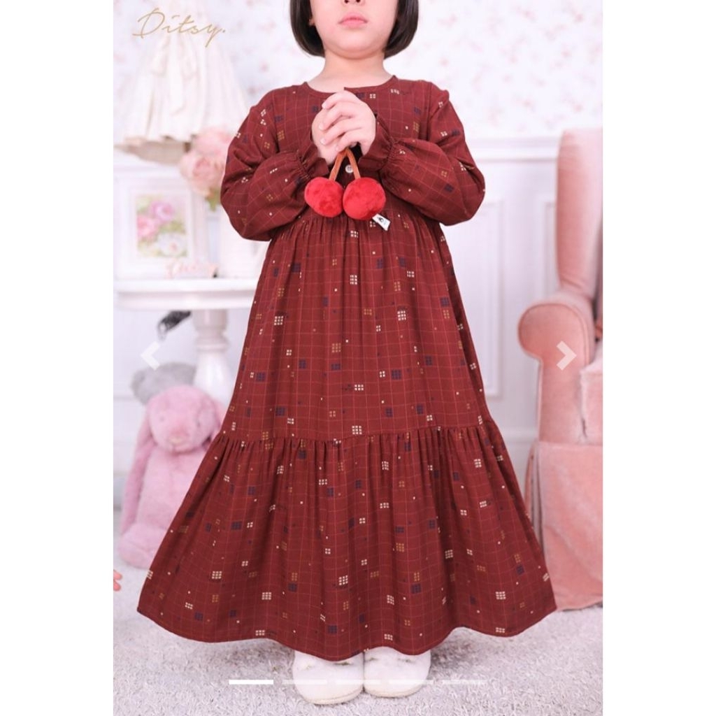 Little Saryn Maroon Ditsy Juli Little ditsy