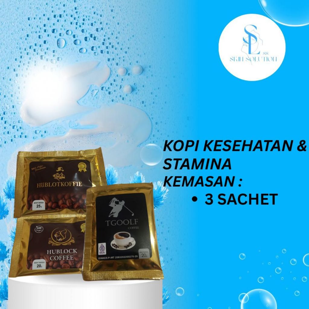 

HUBLOT KOFFIE I HUBLOCK COFFEE I TGOOLF COFFEE I Per Sachet @20gr / Kopi Kesehatan & Stamina Pria