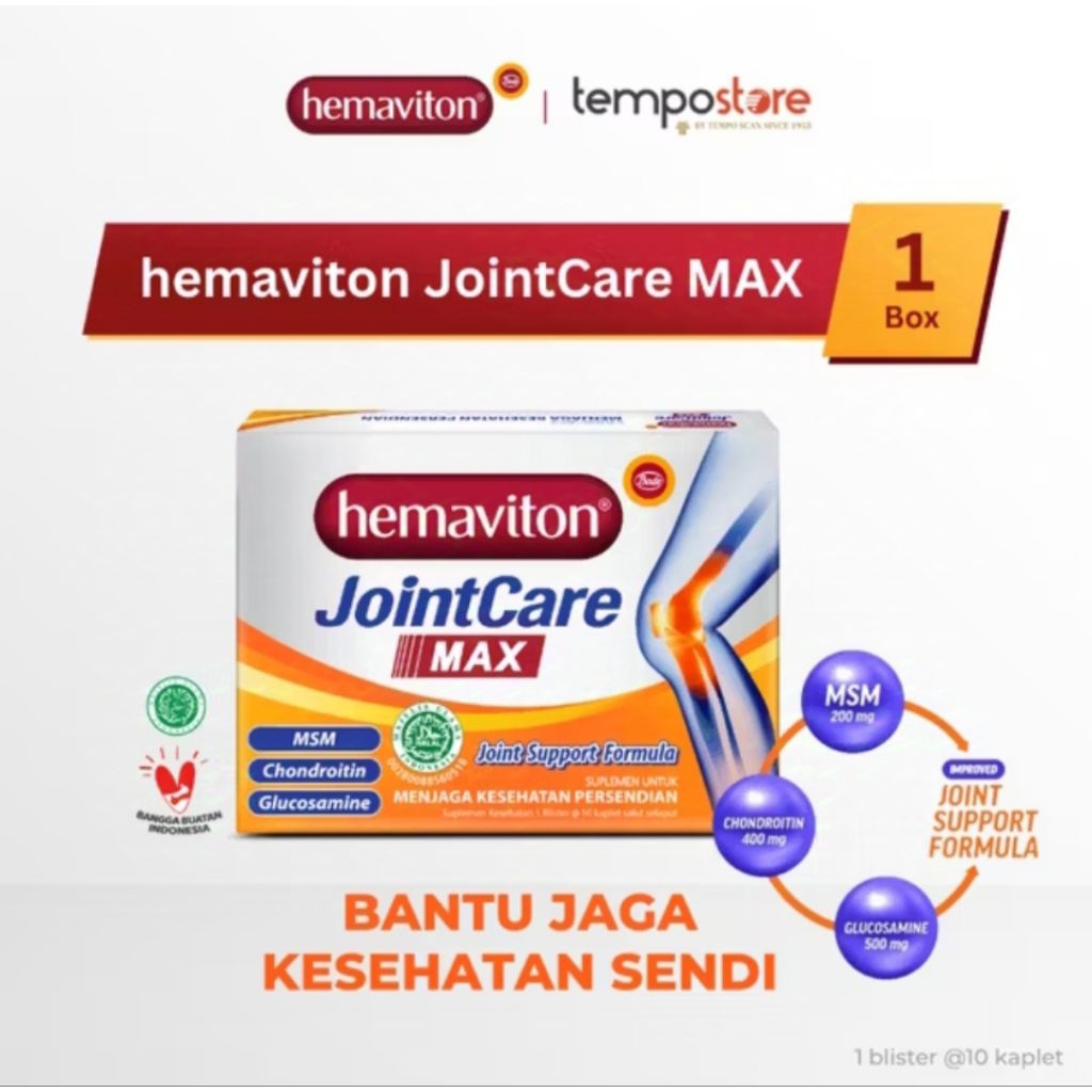 hemaviton joint care max  10 tablet/hemaviton vitamin sendi