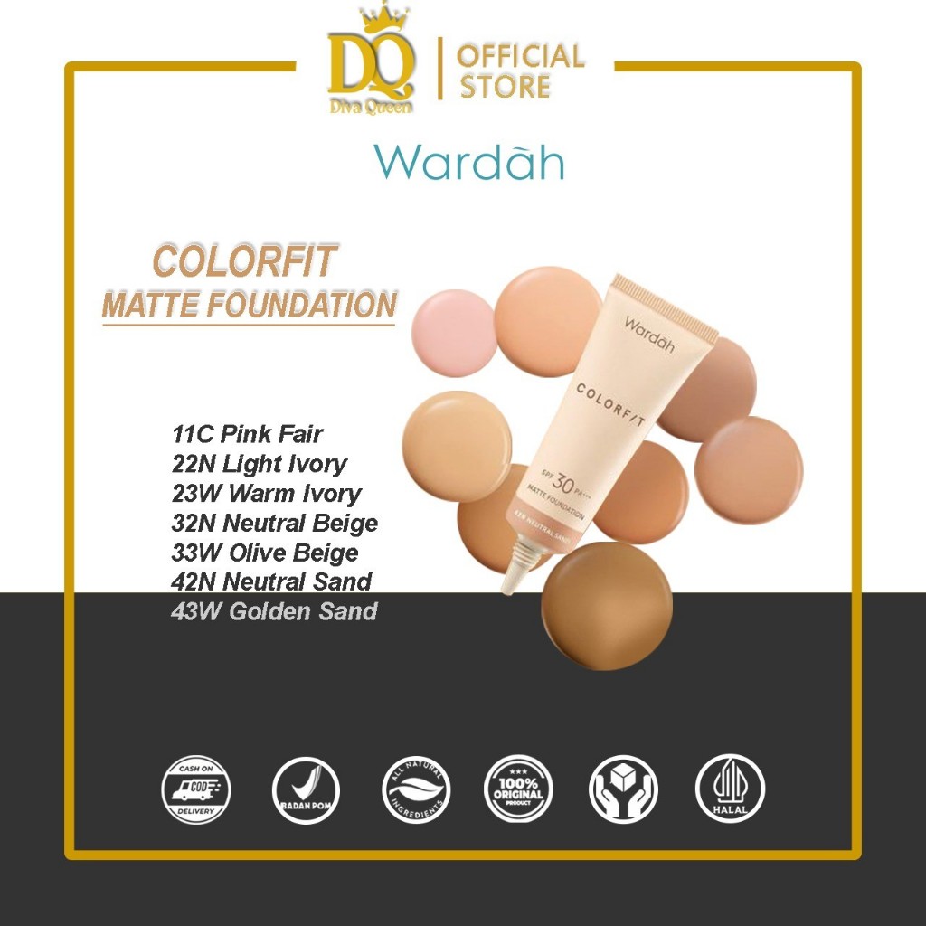Wardah Colorfit Matte Foundation 25ml / Wardah Colorfit Foundation Matte