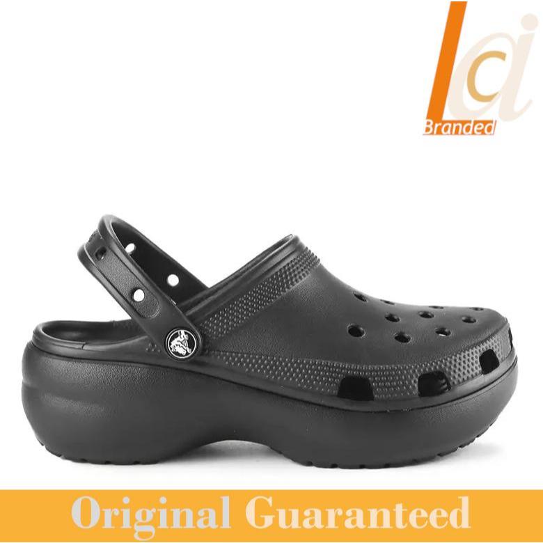 Sandal Clog Wanita Original Crocs Classic Platform Clog - Black