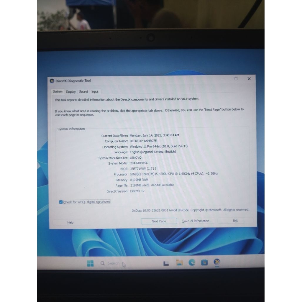 laptop Second Lenovo Thinkpad S440