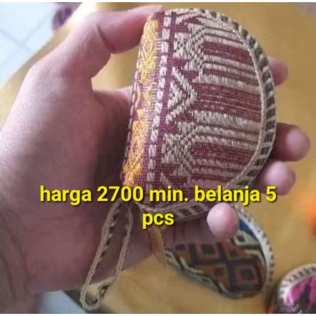 souvenir dompet koin mini songket || souvenir pernikahan dompet koin list zebra