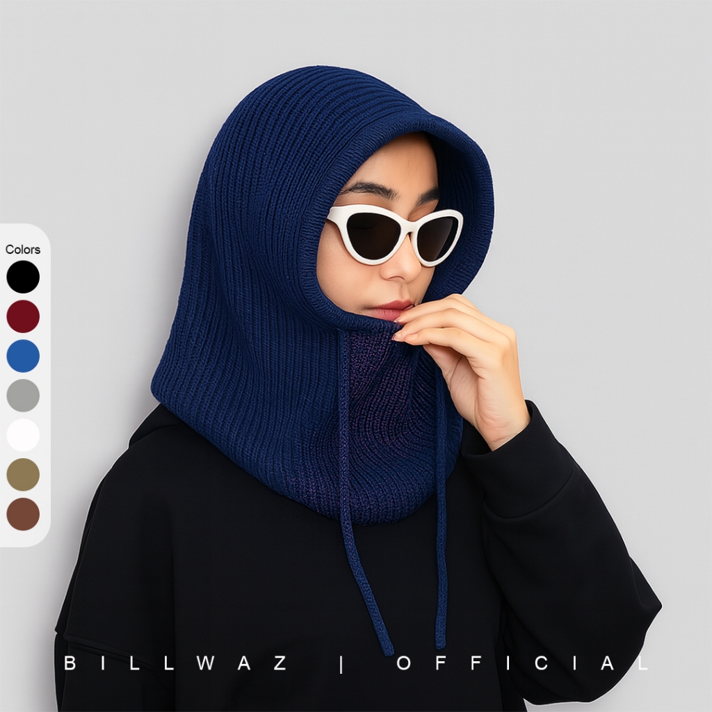 Balaclava Rajut - Hijab Rajut Instan Tebal By Billwaz