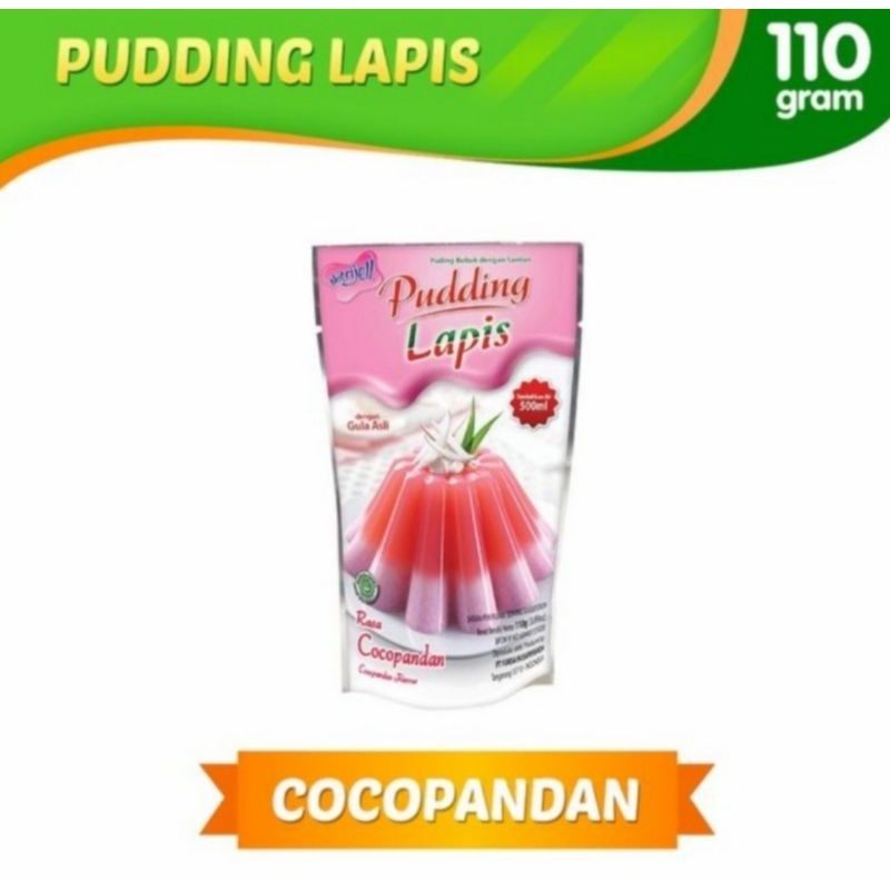 

[oddsolshop] pekanbaru/Nutrijell Premix Pudding Coco Pandan 120GR Premiks Puding Lapis Cocopandan