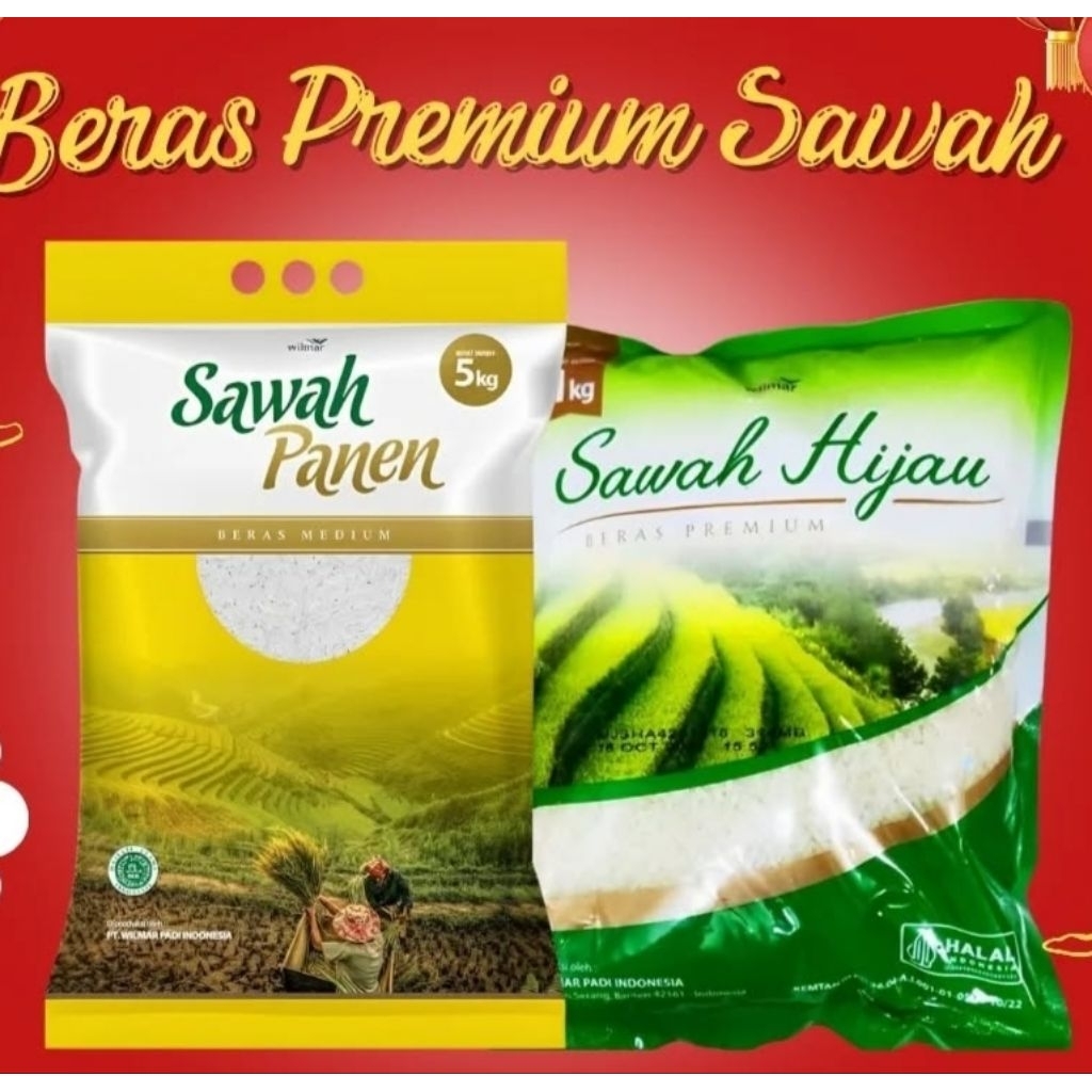 

BERAS SAWAH PANEN 5KG/ SAWAH HIJAU 5KG