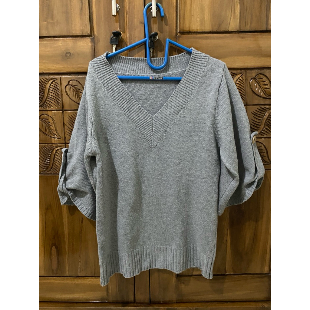 Sweater Abu abu (sabrina/non sabrina juga bisa)